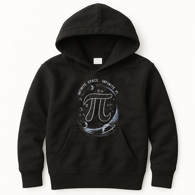 Infinite Space Infinite Pi 3.14 Funny Pi Day Spiral Pi Math .Png Kids Hoodie