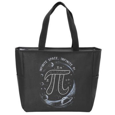 Infinite Space Infinite Pi 3.14 Funny Pi Day Spiral Pi Math .Png Zip Tote Bag