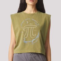 Infinite Space Infinite Pi 3.14 Funny Pi Day Spiral Pi Math .Png Garment-Dyed Women's Muscle Tee