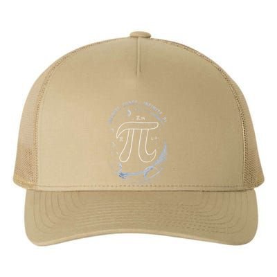 Infinite Space Infinite Pi 3.14 Funny Pi Day Spiral Pi Math .Png Yupoong Adult 5-Panel Trucker Hat