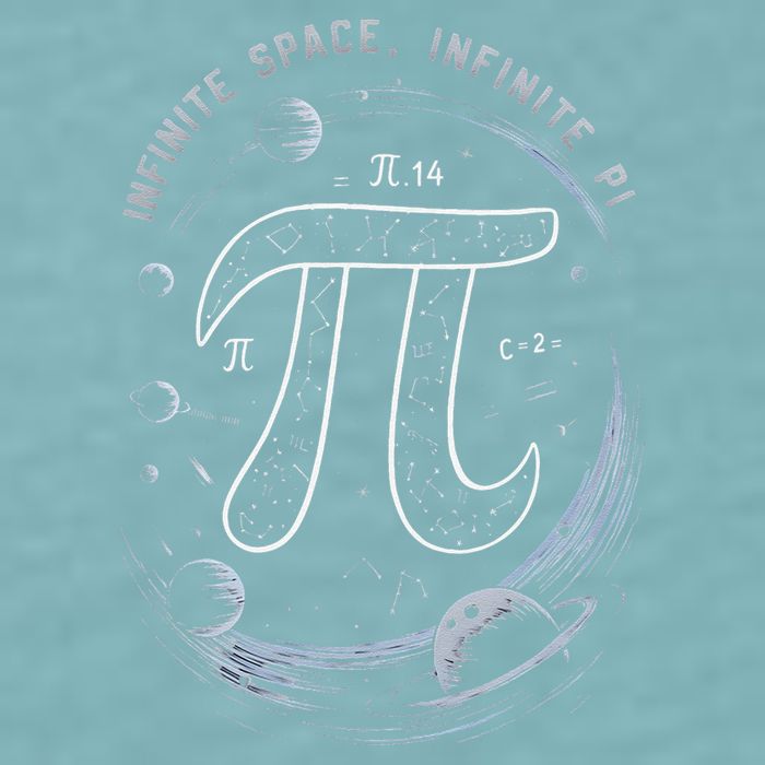 Infinite Space Infinite Pi 3.14 Funny Pi Day Spiral Pi Math .Png Sueded Cloud Jersey T-Shirt