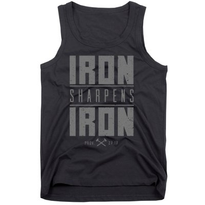 Iron Sharpens Iron Christian Bible Scripture Gym Workout Tank Top