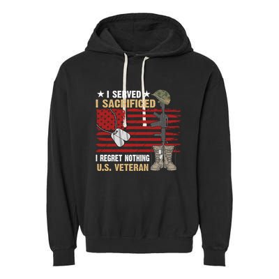 I Served I Sacrificed Gift Garment-Dyed Fleece Hoodie