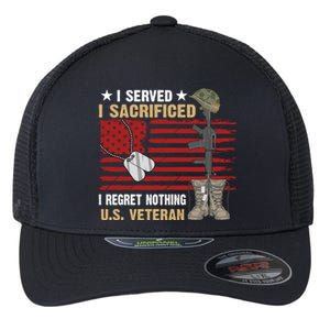 I Served I Sacrificed Gift Flexfit Unipanel Trucker Cap