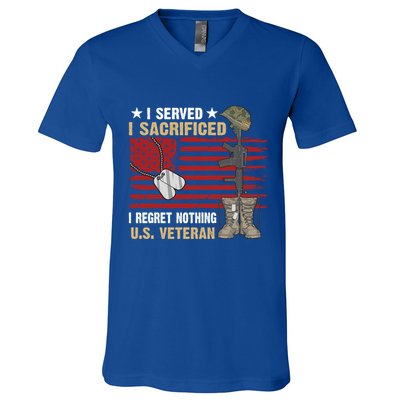 I Served I Sacrificed Gift V-Neck T-Shirt