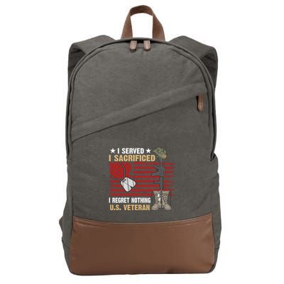 I Served I Sacrificed Gift Cotton Canvas Backpack