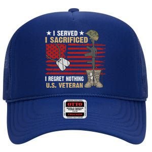 I Served I Sacrificed Gift High Crown Mesh Back Trucker Hat