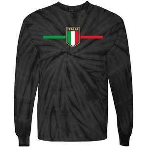 Italy Soccer Italia Football Fan Tie-Dye Long Sleeve Shirt