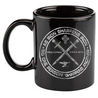 Iron Sharpens Iron Proverbs 2717 Christian Quote 11oz C Handle Ceramic Mug