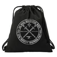 Iron Sharpens Iron Proverbs 2717 Christian Quote Drawstring Bag