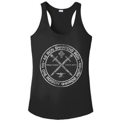 Iron Sharpens Iron Proverbs 2717 Christian Quote Ladies PosiCharge Competitor Racerback Tank