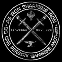 Iron Sharpens Iron Proverbs 2717 Christian Quote Baby Bodysuit