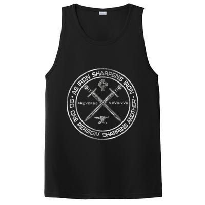 Iron Sharpens Iron Proverbs 2717 Christian Quote PosiCharge Competitor Tank