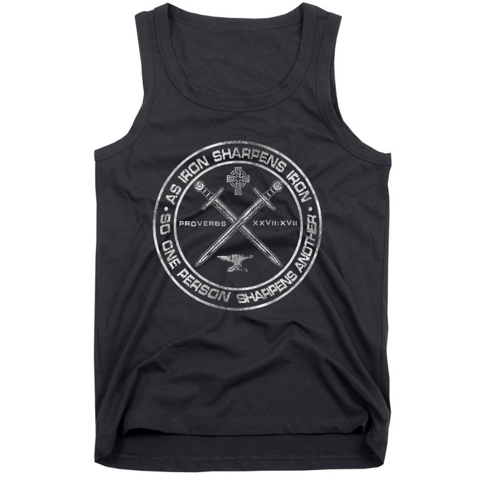 Iron Sharpens Iron Proverbs 2717 Christian Quote Tank Top