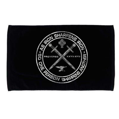 Iron Sharpens Iron Proverbs 2717 Christian Quote Microfiber Hand Towel