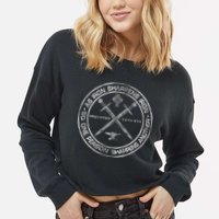 Iron Sharpens Iron Proverbs 2717 Christian Quote Cropped Pullover Crew