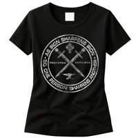 Iron Sharpens Iron Proverbs 2717 Christian Quote Womens T-Shirt