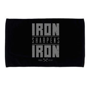 Iron Sharpens Iron Christian Bible Scripture Gym Workout Microfiber Hand Towel