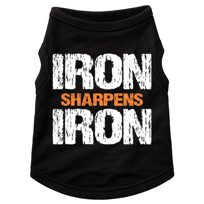 Iron Sharpens Iron Funny Christian Doggie Tank