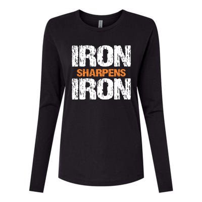 Iron Sharpens Iron Funny Christian Womens Cotton Relaxed Long Sleeve T-Shirt