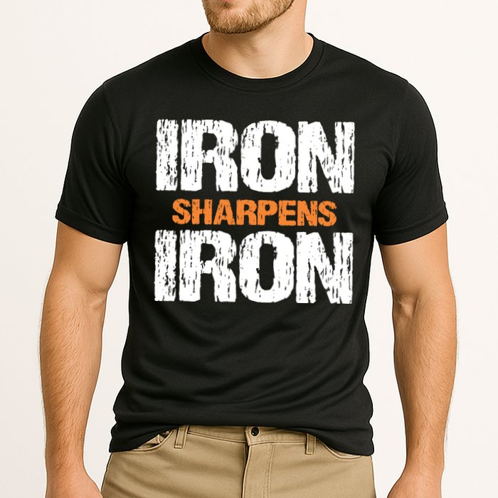 Iron Sharpens Iron Funny Christian Performance Shirt