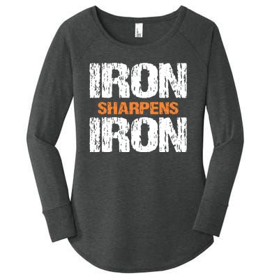 Iron Sharpens Iron Funny Christian Women's Perfect Tri Tunic Long Sleeve Shirt