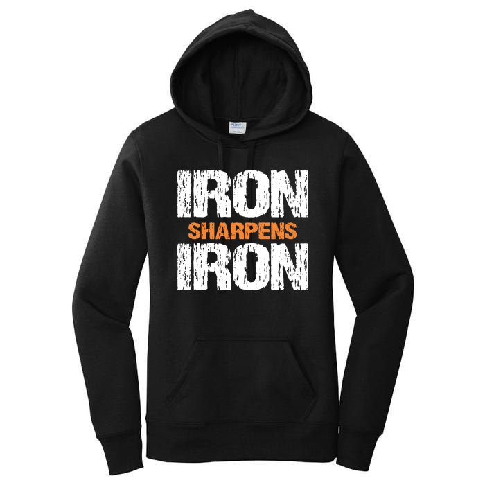 Iron Sharpens Iron Funny Christian Women's Pullover Hoodie