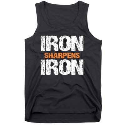 Iron Sharpens Iron Funny Christian Tank Top