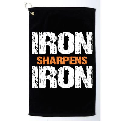 Iron Sharpens Iron Funny Christian Golf Towel