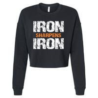 Iron Sharpens Iron Funny Christian Cropped Pullover Crew