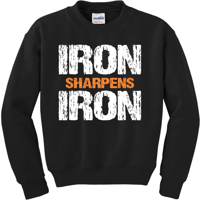 Iron Sharpens Iron Funny Christian Kids Sweatshirt