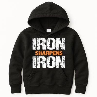 Iron Sharpens Iron Funny Christian Kids Hoodie