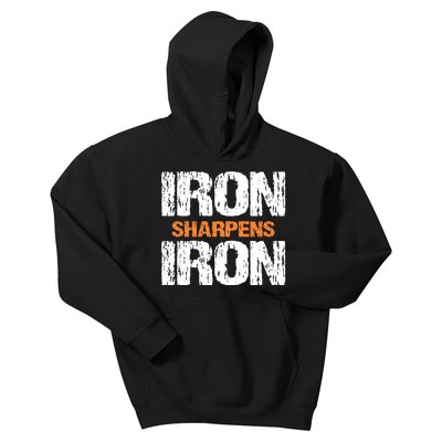 Iron Sharpens Iron Funny Christian Kids Hoodie