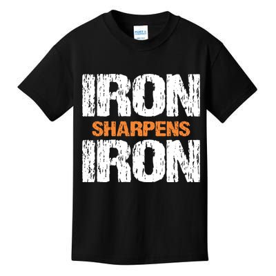 Iron Sharpens Iron Funny Christian Kids T-Shirt