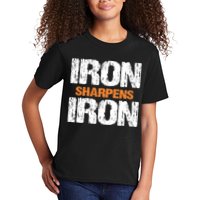 Iron Sharpens Iron Funny Christian Kids T-Shirt