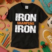 Iron Sharpens Iron Funny Christian Kids T-Shirt