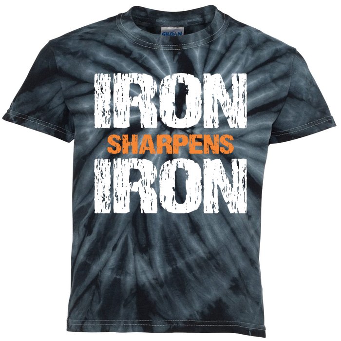 Iron Sharpens Iron Funny Christian Kids Tie-Dye T-Shirt