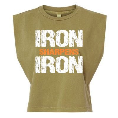 Iron Sharpens Iron Funny Christian Garment-Dyed Women's Muscle Tee