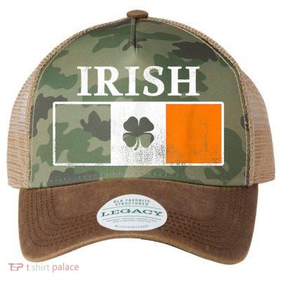 Ireland Shamrock Irish Flag St Patty's Day Legacy Tie Dye Trucker Hat
