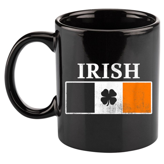 Ireland Shamrock Irish Flag St Patty's Day 11oz C Handle Ceramic Mug
