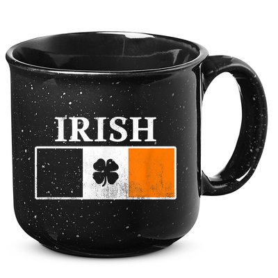 Ireland Shamrock Irish Flag St Patty's Day 15oz Campfire Ceramic Mug