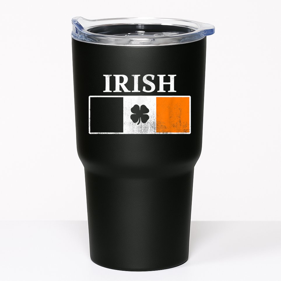 Ireland Shamrock Irish Flag St Patty's Day Tumbler