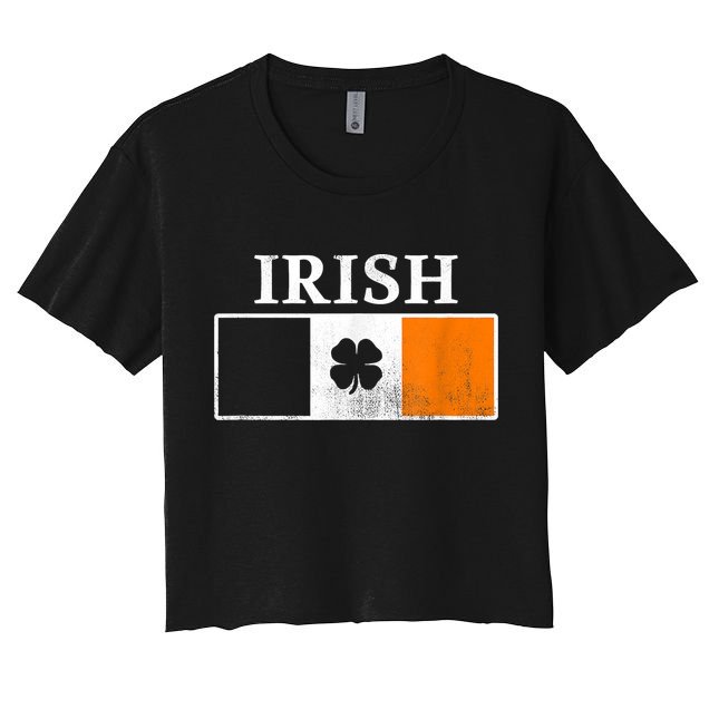 Ireland Shamrock Irish Flag St Patty's Day Crop Top