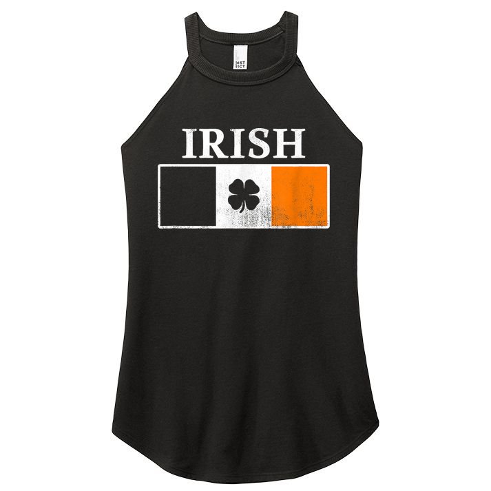 Ireland Shamrock Irish Flag St Patty's Day Women's Perfect Tri Rocker Tank