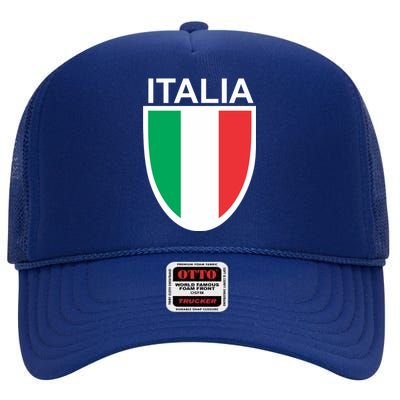 Italia Soccer High Crown Mesh Back Trucker Hat