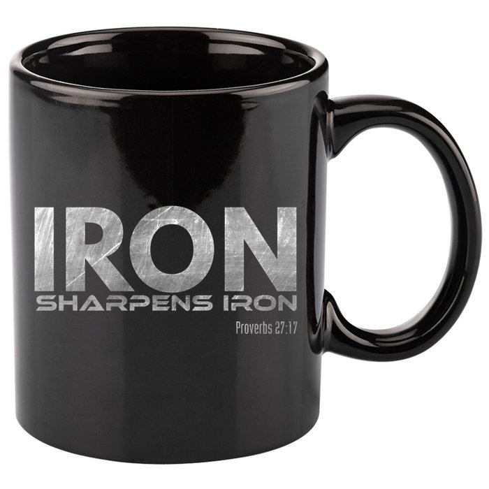 Iron Sharpens Iron Funny Gift 11oz C Handle Ceramic Mug