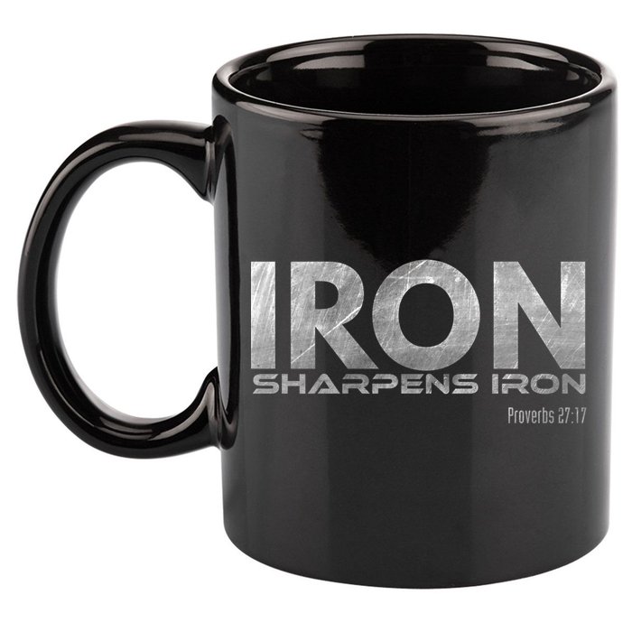 Iron Sharpens Iron Funny Gift 11oz C Handle Ceramic Mug