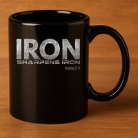 Iron Sharpens Iron Funny Gift 11oz C Handle Ceramic Mug