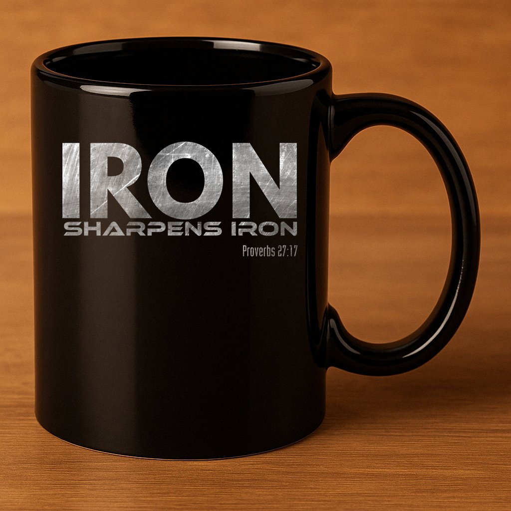 Iron Sharpens Iron Funny Gift 11oz C Handle Ceramic Mug
