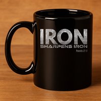 Iron Sharpens Iron Funny Gift 11oz C Handle Ceramic Mug
